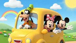 Mickey, Minnie & Goofy&rsquo;s Yellow Bus Adventure! 🚌🌈| Fun Kids Story