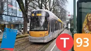STIB Tram 93 Trajet complet (Stade vers Legrand) dans un T3000 (3092)