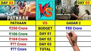 Gadar 2 vs Pathaan Indian and Worldwide Box Office Collection Day 3, 3 Days Worldwide Collection