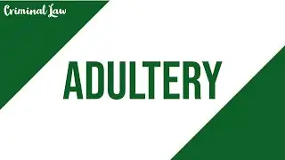 [Article 333] Adultery: Criminal Law Discussion