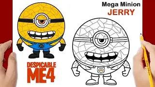 C&oacute;mo dibujar Mega Minion Jerry | Dibujo de Mi Villano Favorito 4