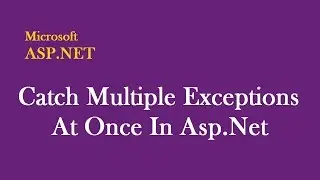 Catch Multiple Exceptions At Once In Asp.Net