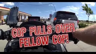 A cop pulls over another cop and cops an attitude for being issued a speeding ticket.