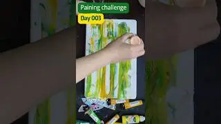 My painting challenge 003 🍏🍏 #abstractpainting #acrylicpainting #modernart  #abstractart  #challenge
