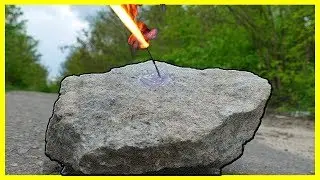 Experiment : GUNPOWDER INSIDE ROCK(200 grams)