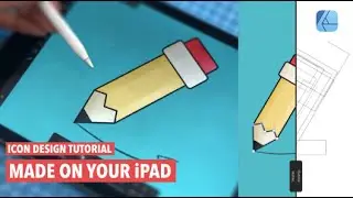 GRAPHIC DESIGN ON iPAD | Designing a pencil logo icon USING AFFINITY DESIGNER ON iPAD PRO
