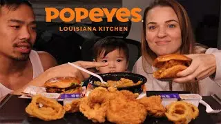 POPEYES CHICKEN FEAST - CHICKEN TENDERS, BLACKENED CHICKEN SANDWICH, SPICY CHICKEN SANDWICH & GRAVY!