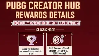 PUBG Creator HUB Rewards Explained | Earn Up to $2000/Month with No Followers!