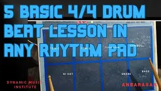 5 Basic drum beat lessons in any rhythm pad|4/4 drum cover|@DynamicmusicAnbu