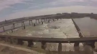 Richmond, VA - Browns island aerial video