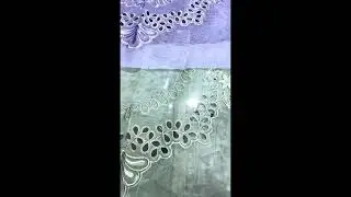 Tissu organza neckline # tissu emboidery neckline and corners # wholesale lace market in lahore