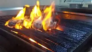 best chef status ❤️ 2021 making burger on grill chef on fire like subscribe please