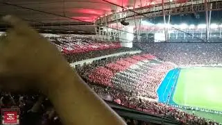 MOSAICO E BARULHO IMPRESSIONANTE DA TORCIDA DO FLAMENGO NA ENTRADA DO TIME