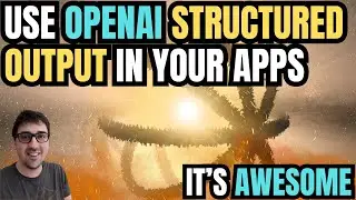 Use OpenAI structured output in your apps! It's awesome.
