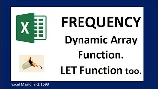 FREQUENCY Array Function for Quantitative Data. LET function to create full report! EMT 1693.