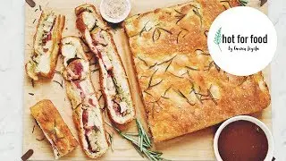 vegan stuffed holiday leftover focaccia | hot for food