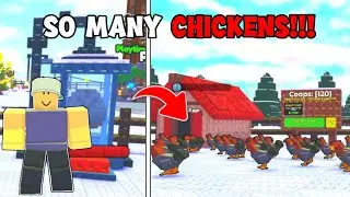 Зарабатываю миллиарды на выведении 1 миллиона цыплят в Roblox.