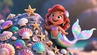 Baby Mermaid Sitting on a Rock | Magical Ocean Rhyme for Kids | Nursery Rhymes & Songs for Children