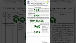 OAV Recruitment 2025&nbsp; || Odisha Job Vacancy 2025 #odishajob2025 #sunildalaiodishajobs #shortsodia