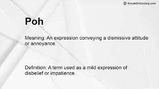 Poh Meaning