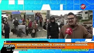 Asamblea ambientalista frente al CPC por la Hidrov&iacute;a del R&iacute;o Paran&aacute;