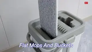 household 2-in-1 microfiber flat mop with bucket 360 rotating floor cleaning 2.5kg
