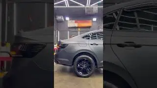 🦇Matte Paint Protection Film installation on this brand new #Volkswagen Virtus! #shorts #ppf