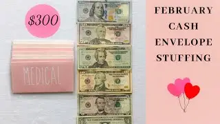 $300 CASH ENVELOPE STUFFING | 2021 Sinking Funds | EXTRA INCOME | February Paycheck&hearts;️