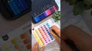 Swatching 72 Colored Pencils from Castle Arts #swatching #coloredpencilart #coloredpenciltutorial