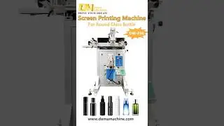 ✨  Round Cosmetic Bottle Printing Demo with DEMA Screen Printing Machine  #packagingmachine #factory