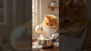 Fat Cat Orange  cooking  always eating