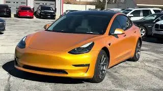 Gold 2022 Tesla Model 3 Long Range Review and POV Test Drive!