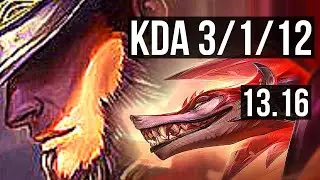 TWISTED FATE vs NAAFIRI (MID) | 3/1/12, 400+ games, Rank 15 TF | KR Challenger | 13.16