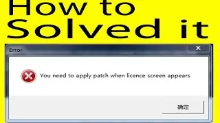 You need to apply patch when license screen appears