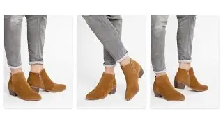 Botki na niskim obcasie Pretty Tan Suede - DeeZee.pl