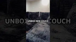 UNBOXING OUR NEW COUCH | BLACK PLUSH CLOUD COUCH | MARSH FOREVER