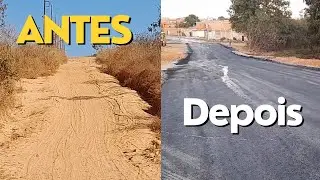 Como se faz o asfalto de uma rua  #boravê #asfalto