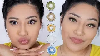 COLORED CONTACTS ON DARK BROWN EYES - ALEXISJAYDA
