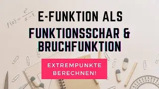 Mathe Abi LK E-Funktion als Funktionsschar Bruchfunktion Extrempunkte berechnen Klausuraufgabe