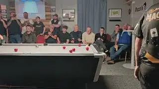 Chris Melling exhibition playing one handed at Paco's Pool Hall 13-4-24