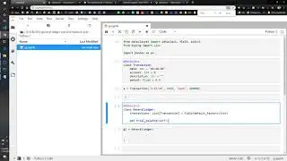 [14] using Python's dataclass library to create a general ledger and a trial balance