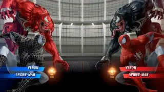 Веном и Человек-паук против Красного Венома и Красного Человека-паука - Marvel vs Capcom Infinite