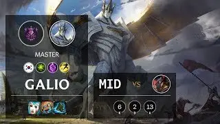 Galio Mid vs Twisted Fate - KR Master Patch 10.6