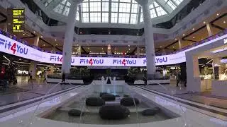 Реклама Fit4 you на видеоэкране ТРЦ Мост-Сити