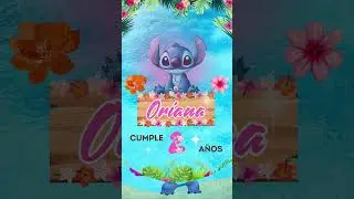 ✨ Incre&iacute;ble Tarjeta de Invitaci&oacute;n de Stitch ✨ #invitacionesdigitales  #stitch #cumplea&ntilde;os