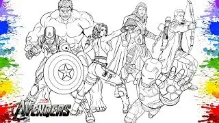 DESENHO de Super Her&oacute;is da Marvel Avengers Comics Quadrinhos Iron Man Captain America Thor Hulk Art
