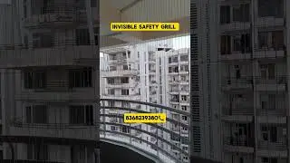 Invisible Safety Wire grill for balcony. #childsafety #society #delhi #haryana #uttarpradesh #viral