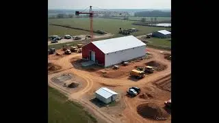 Buffalo dairy farm construction