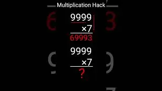 Multiplication Hack🤫 | Multiplication Trick😁 | Maths Trick | Maths Hack #shorts #youtubeshorts