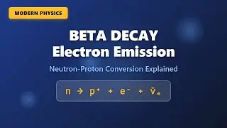 Beta Decay: Electron Emission Explained | Neutron to Proton Conversion | Modern Physics